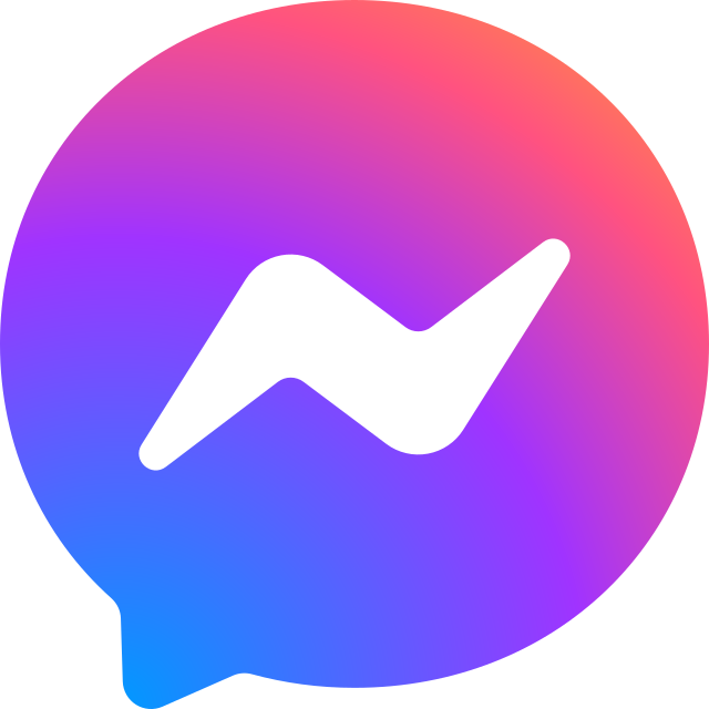 Facebook Messenger logo for taxi booking via messaging