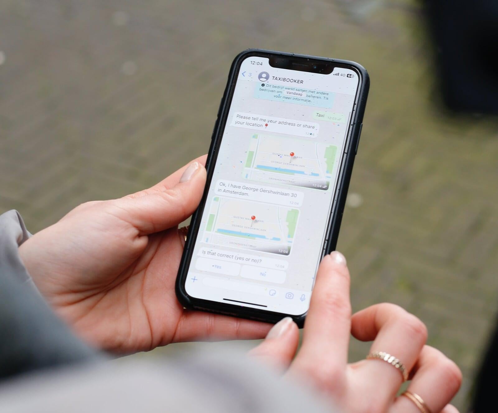 Taxibooker booking WhatsApp